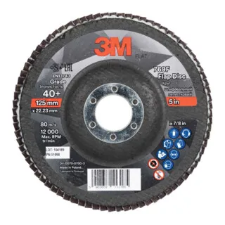 3M Fächerschleifscheibe 769F, Glasgewebeteller flach,⌀ 125 mm, Körnung: 60