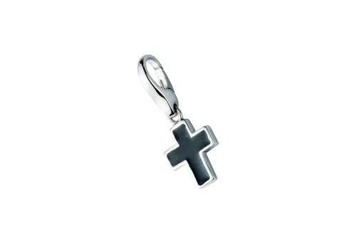 GIORGIO MARTELLO MILANO Charm Kreuz in schwarz von GIORGIO MARTELLO MILANO