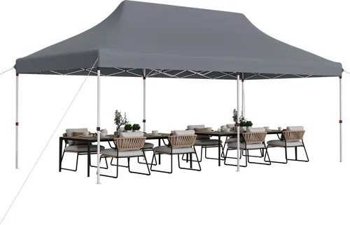 GOPLUS Faltpavillon 3x6m – Wasserdicht & Höhenverstellbar