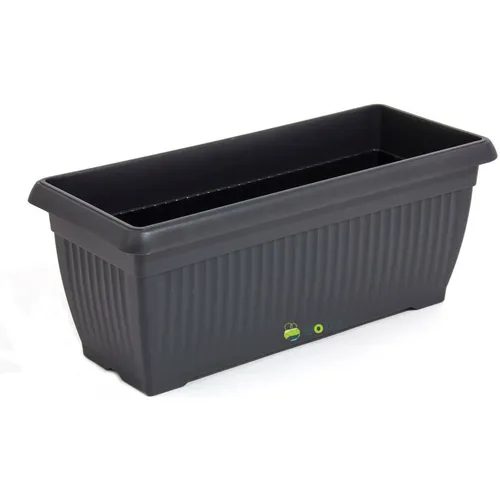 riesiger Blumenkasten Balkonkasten Blumentopf Kunststoff 60x24 cm grau anthrazit