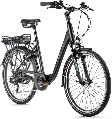 Zoll Alu E Bike Leader Fox Latona Elektro Fahrrad 7 Gang Pedelec 36V schwarz Rh46 cm 26