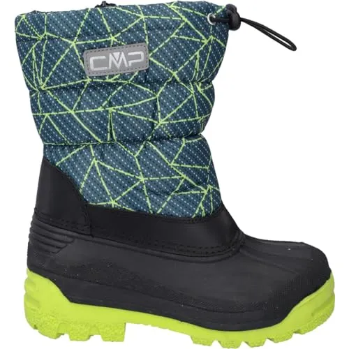 CMP Sneewy Snow Boot - Wasserdichte Kinder Winterstiefel in Blaugrün - Farbenfrohe Unisex-Schneestiefel mit wasserdichtem Überschuh, ideal für ausgelassene Winterabenteuer. Hoher Schnitt und warmes Kunstfellfutter bieten optimalen Schutz und Komfort bei Temperaturen bis -30°C.
