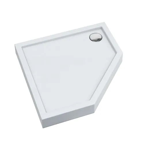 Aquabad® Duschwanne ULTIMA, Fünfeck, 80x80 cm in weiß von Aquabad