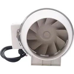 Inline Rohrventilator 40W Abluftventilator 220m3/h 180pa 2600r/Min Inline Lüfter mit Starkem Kanalventilator für Zimmer Bad Küche