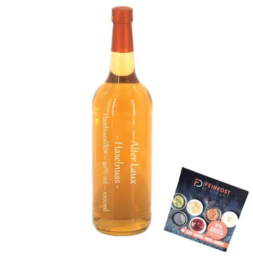 Alter Laux Haselnuss -1 Liter - 40% Haselnusslikör | mit Rezeptheft