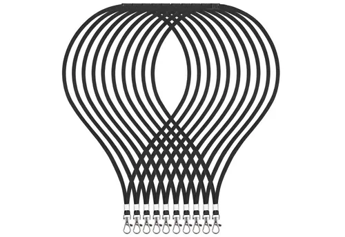 WEBBOMB Schlüsselanhänger 10x unbedruckte Schlüsselbänder Lanyards Umhängeband 13Farben Auswahl