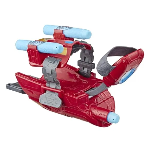 Marvel Avengers Iron Man Repulsor-Blaster Handschuh mit 3 Nerf Darts und Projektil-Abzug, Superhelden-Spielzeug für Kinder ab 5 Jahren