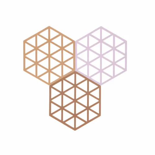 Zone Denmark Triangles Topfuntersetzer - Hitzebeständig und Dekorativ - Psychologie & Hilfe: Hitzebeständige Silikonuntersetzer in stilvollem Design, spülmaschinenfest und ideal zur kreativen Tischdekoration.