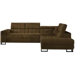 Mirjan24 Ecksofa Braun, 5-Sitzer L-Form