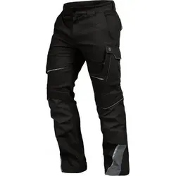 Leibwächter FLEXH Flex Line Bundhose schwarz-grau, Gr. 24 - Arbeits- & Schutzkleidung, atmungsaktiver Stretchstoff für optimalen Tragekomfort und hohe Bewegungsfreiheit, mit reflektierenden Elementen für bessere Sichtbarkeit.