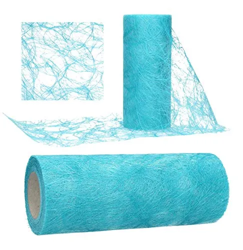 AmaCasa Tischläufer Sizoweb 20cm/25m Tischband Hochzeit Kommunion (Türkis)