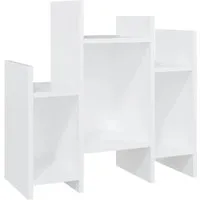 vidaXL Regalschrank Weiß 60x26x60 cm - Praktischer Bücherschrank mit 6 Regalen für optimalen Stauraum, ideal als Beistelltisch und leicht zu reinigen. Perfekt für stilvolle Organisation in jedem Raum.