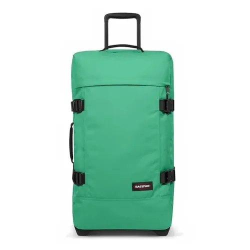 EASTPAK Tranverz M Gem Green Rollgepäck - Handgepäck mit großen Doppeldeckfächern, TSA-Schloss und leichtgängigem Rollsystem für stressfreies Reisen. Hergestellt aus 100 % Polyester, ideal für unterwegs.