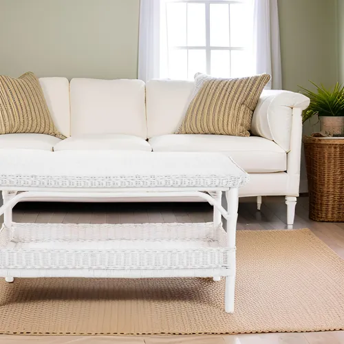 Rattan-Tisch Beistelltisch Rechteckig von Krines Home