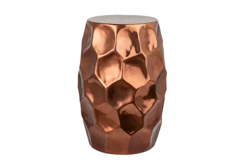 riess-ambiente Beistelltisch ORGANIC ORIENT Ø50cm kupfer (Einzelartikel, 1-St), Wohnzimmer · Metall · Hammerschlag Design · Handarbeit · rund · Waben