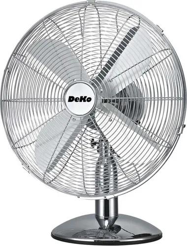 DeKo Tischventilator 29 cm - Oszillierend und verstellbar - Ventilator mit 29 cm Durchmesser, 35W Leistung, oszillierend und neigungsverstellbar für optimale Luftzirkulation im Raum.