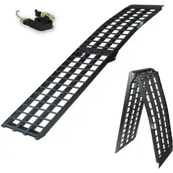 TRUTZHOLM Auffahrrampe 230 cm - Klappbar & Traglast 680 kg - Auffahrrampe aus Aluminium mit extra breiter Lauffläche (43 cm) für maximale Stabilität. Ideal für Motorräder, E-Bikes und mehr. Klappbar für einfachen Transport und Lagerung.