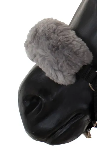 Engel Reitsport Reithalfter Lammfell Halfter Schoner Nasenschoner 28cm, Lammfell