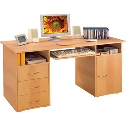 Schreibtisch Paula mit Schubladen und Tasterturauszug