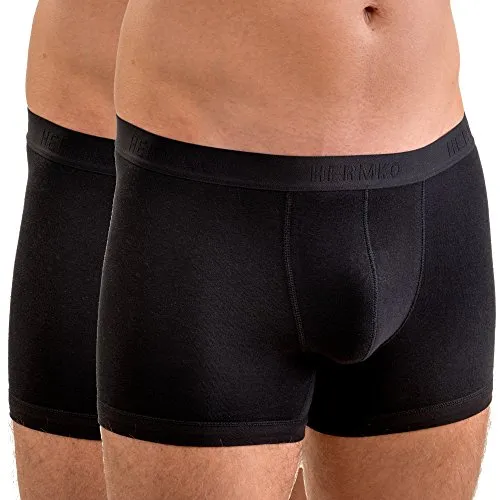 HERMKO 8950 2er Pack Herren Retropant, Größe:D 10 = EU 4XL, Farbe:schwarz