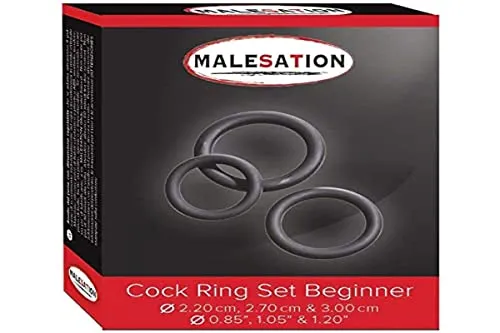 MALESATION Penisring Set Schwarz One Size