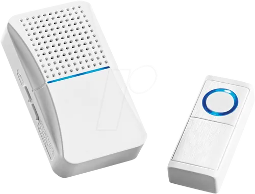 HEIT 500662 - Funk-Gong mit Klingeltaster, weiß