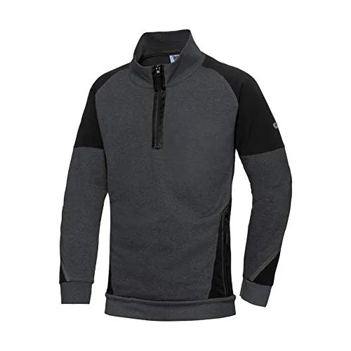 BP 1828-293-5632-3XL Herren-Sweatshirt mit halbem Reißverschluss - Gewerbe, Industrie & Wissenschaft - Robustes Sweatshirt mit Stretch, ideal für aktive Arbeitsumgebungen und ausgestattet mit verschließbaren Seitentaschen.