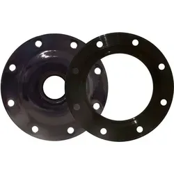 Flanschplatte 8-Loch 180 mm mit Dichtung für Elektroheizstäbe - Klima- & Heizgeräte Zubehör, ideal für den Einbau von Elektroheizstäben in Warmwasserspeichern von 160 bis 500 Litern, inklusive emaillierter Flanschplatte und Dichtung.