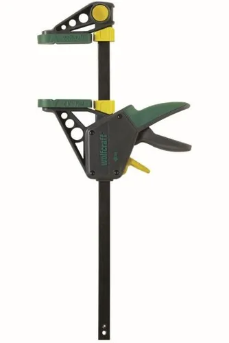 wolfcraft 1 EHZ Pro 100-450 Einhandzwinge - WOLFCRAFT Einhandzwingen, mit 100 mm Ausladung und 450 mm Spannweite, ideal für präzises Arbeiten und schnelle Fixierung.