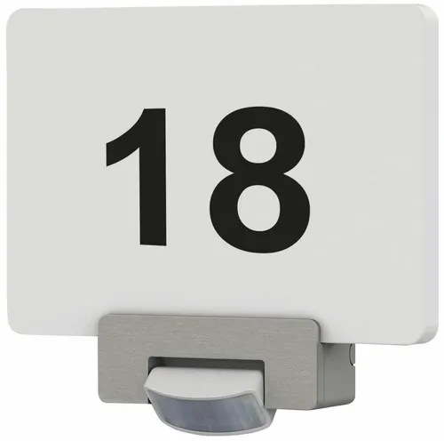 REV McSensor LED Wandleuchte mit Hausnummer 12W weiß