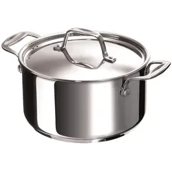 BEKA Chef Casserole 3,3 l mit Deckel aus Edelstahl - Universal-Kochtopf mit 3,3 l Fassungsvermögen, ideal für alle Herdarten inklusive Induktion. Mit energiesparendem 3-schichtigen Kapselboden für gleichmäßige Wärmeverteilung.