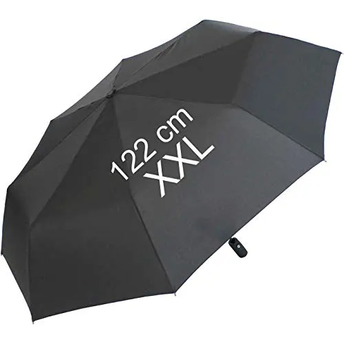 iX-brella XXL Taschenschirm - Automatik Regenschirm für Damen und Herren - Taschenschirm mit 122cm großem Dach, ideal für Trekking und Reisen. Vollautomatik für komfortables Öffnen und Schließen, perfekt für zwei Personen.