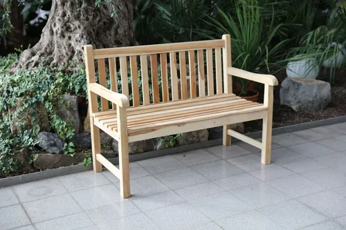 Gartenbank JAVA Teakholz 2-Sitzer Holzbank für Garten & Terrasse - Stilvolle Gartenbank aus hochwertigem Teakholz, ideal für den Innen- und Außenbereich. Platz für bis zu 2 Personen, inklusive Arm- und Rückenlehnen für optimalen Komfort.