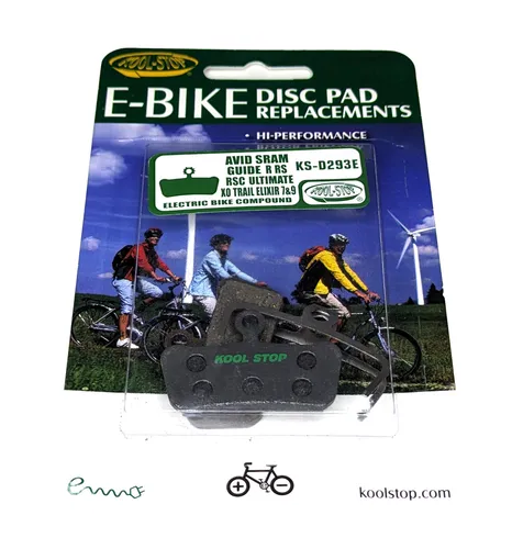 Kool-Stop E-Bike Bremsbeläge KS-D293E für Sram R/RS/RSC Elixir 7/9 XO - Hochwertige Bremsbeläge aus Harz, entwickelt für optimale Bremsleistung und Langlebigkeit beim E-Bike-Fahren.