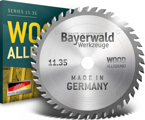 Bayerwald Kreissägeblatt 235 mm - WZ Zahnform, 48 Zähne - Hochwertiges Hartmetall Kreissägeblatt für präzise Schnitte in Tischlerplatten und Holz. Ideal für Hand-, Tisch- und Kappkreissägen – Made in Germany.