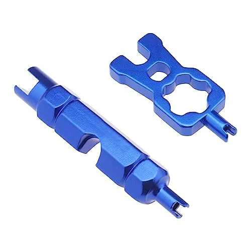 YINETTECH Ventilkernentferner, Werkzeug für Schrader, Presta, Aluminiumlegierung, Ventilverlängerung, Reifenreparatur, Ventilschlüssel für Fahrrad, Auto, Fahrrad, Motorrad, Reifen, 2 Stück