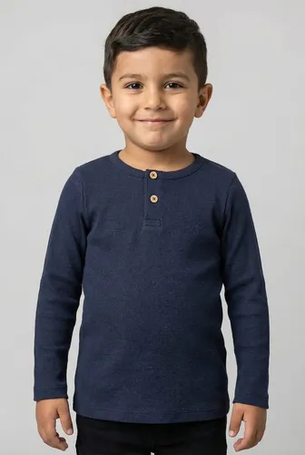 Name It Langarmshirt NMMKAB LS TOP NOOS Im Henley-Stil von NAME IT