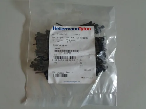 Kabelbinder 100 Stk. Hellermann Tyton T18ROS.HB3P schwarz L100mm -40°C bis 105°C