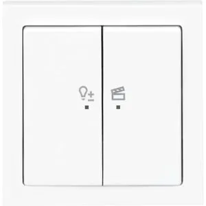 Busch-Jaeger LED-Dimmer-Einsatz flex, 1-fach Komplettset mit 2-fach Bedienelement - Smart Home Haussteuerungen, flexibler LED-Dimmer für eine effiziente Lichtsteuerung mit kabelloser Bedienung.