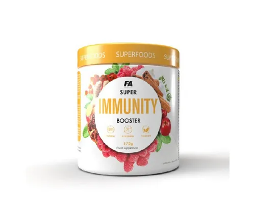FA Nutrition Super Immunity Booster 270g – Vitamin C, Ingwer, Knoblauch - Hochwertiges Pulver zur Unterstützung der täglichen Vitalität, ideal für Erwachsene. Mit einer Mischung aus wertvollen Beeren und Kräutern in neutralem Geschmack.