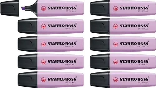 STABILO - Textmarker - BOSS ORIGINAL Pastel - 10er Pack - Schimmer von Lila