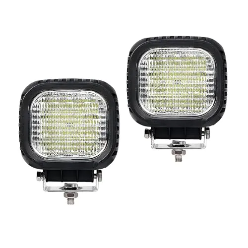 WELLIT Led Arbeitsscheinwerfer 2 Stück 48w Cre Scheinwerfer Zusatzscheinwerfer 12v 24v Flutlicht Offroad Worklight für Traktor Suv Lkw Motorrad