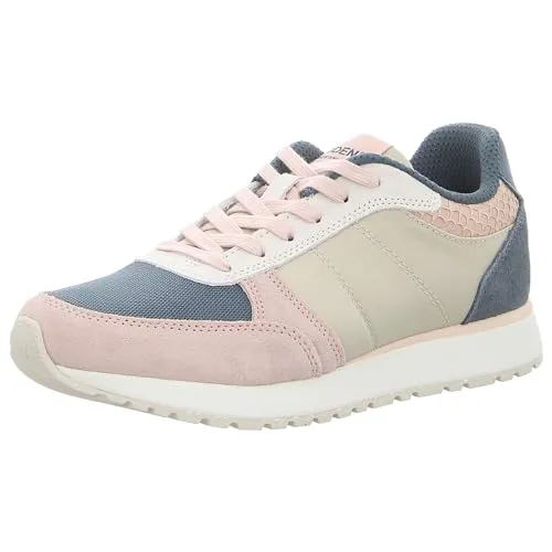 Woden WL740 Ronja Damen Sneaker - 951-Ivory-Multi, Größe:38 EU - Stylische Damen Sneaker aus Leder und Textil mit umweltfreundlichem Fischleder und herausnehmbarer Korkeinlegesohle für optimalen Komfort und Atmungsaktivität.