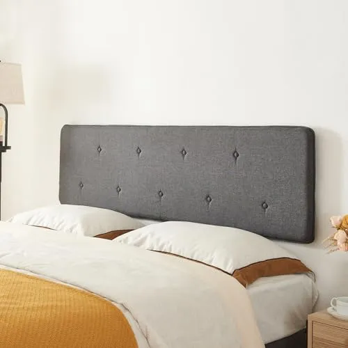 [en.casa] Wandpaneel Tokke Kopfteil gepolstert 140 cm - Betten: Elegantes Kopfteil mit luxuriöser Polsterung, ideal für entspannte Stunden im Bett. Einfach zu montieren und vielseitig kombinierbar für jeden Einrichtungsstil.