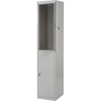 Proregal Schließfach 185x38x45cm Metall Grau – Stabiler Wertfachschrank - Robuster Stahlspind für sichere Aufbewahrung in Betrieben, Schulen oder privat. Mit abschließbaren Fächern, Kleiderstangen und pflegeleichter Oberfläche – ideal für Ordnung und Sicherheit.