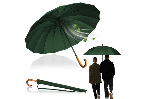 Logan & Barnes Stockregenschirm Edinburgh, Gummierte Spitze in grün von Logan & Barnes