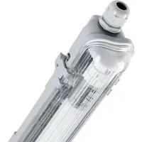 LED-Feuchtraumleuchte 9 W mit Rohr Grau