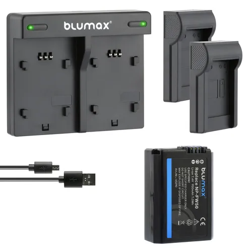 1x Akku + Lader für Sony NP-FW50 Alpha 5000 6000 6500 7R 7S 7R II 950 mAh