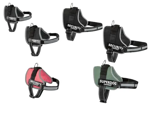 Zoofari Hundegeschirr Verstellbarer Brust und Bauchgurt Hundeweste Refkektierend (L, Schwarz) (Green - L)