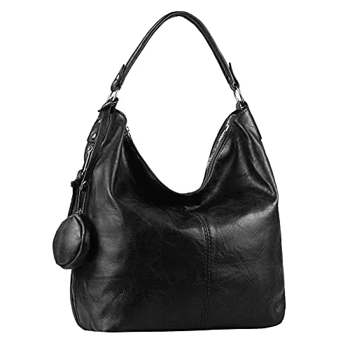 OBC Damen Tasche Shopper Hobo-Bag - Vielseitige Damen-Handtasche (47x33x17 cm) aus hochwertigem Kunstleder, ideal als Citybag oder Reisetasche mit abnehmbarem, verstellbarem Umhängegurt und zahlreichen Fächern für optimale Organisation.